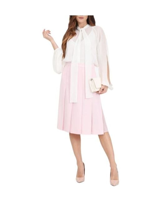 Max Mara Pink Pleated Skirt