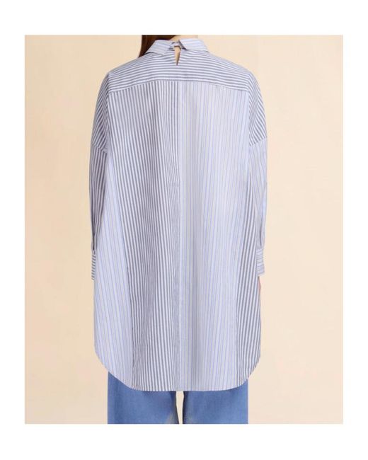 Marni Blue Striped Long-Sleeve Shirt