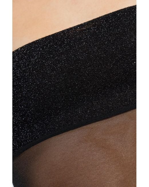 Oseree Black Oséree Glitter Strapless Dress