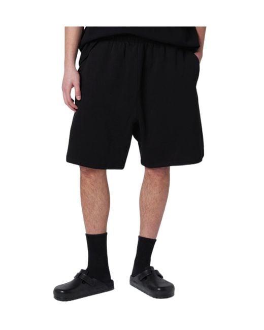 Entire studios Black Elastic Waist Shorts for men