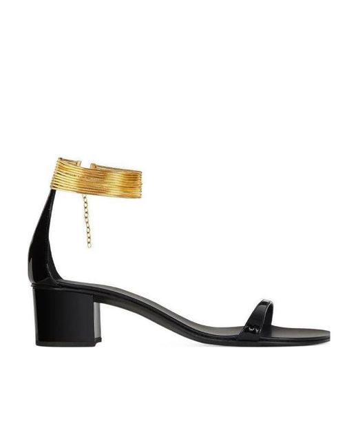 Giuseppe Zanotti Metallic Multi Wire Ankle Strap Sandals