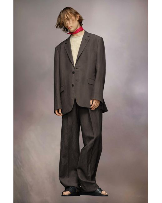 Maison Margiela Brown Single-Breasted Tailored Blazer
