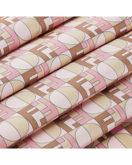 Fendi Pink Optical Silk Foulard