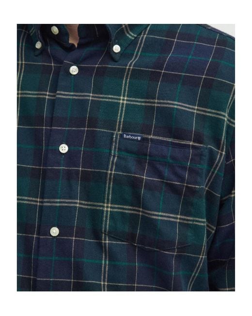 Barbour Blue Fortrose Tailored Long-Sleeved Shirt for men