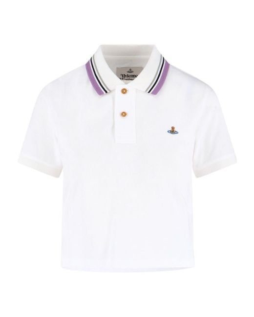 Vivienne Westwood Women's White Short Sleeve Polo Shirt