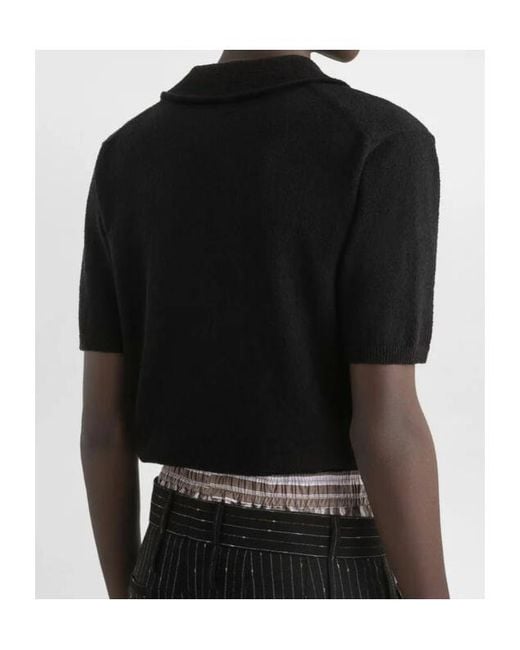 Dolce & Gabbana Black Logo Detailed Polo Shirt for men