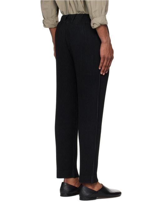 Homme Plissé Issey Miyake Black Homme Plissé Issey Miyake Pleated Tapered Trousers for men