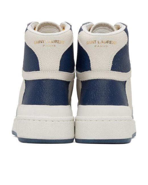 Saint Laurent Blue Sl24 High Top Shoes