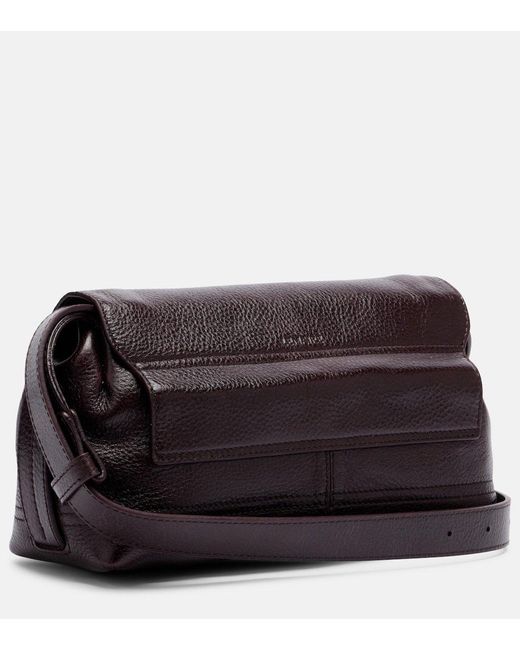Lemaire Black Gear Small Leather Shoulder Bag