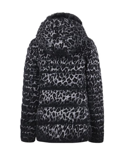Emporio Armani Black A Cotton-Padded Suit With A Hooded Jacket