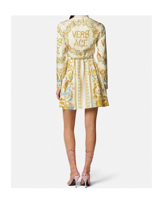 Versace Metallic Dress With "Underwater Barocco" Print