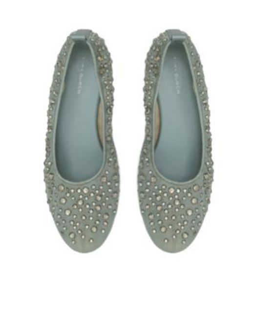 Tory Burch Green Embellished Ballet Flats