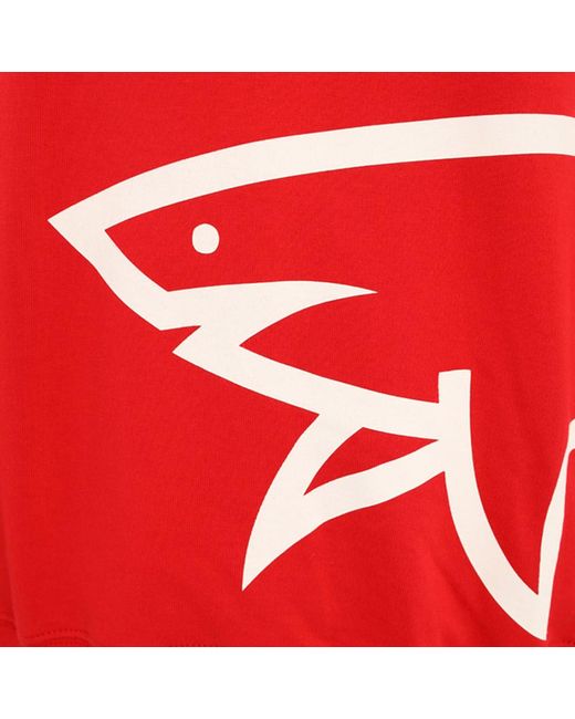 Paul & Shark Red Pull Rope Hooded Sweater for men
