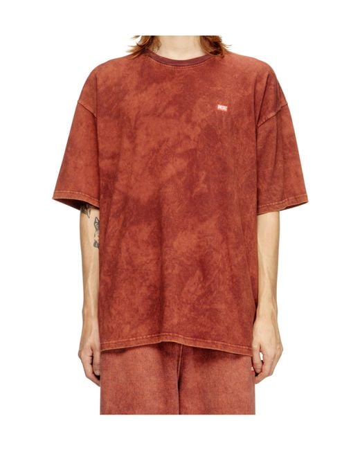 DIESEL Red T-Boxt-T4 Crewneck T-Shirt for men