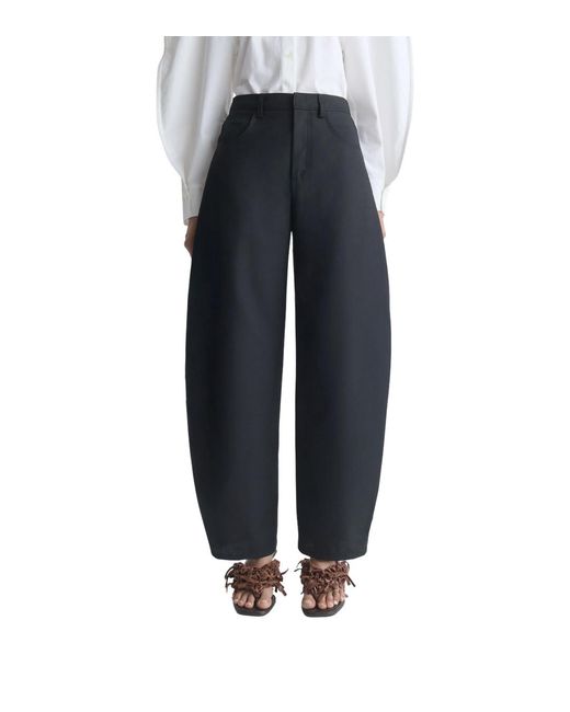 Séfr Black Casual Pants With Belt Loops for men