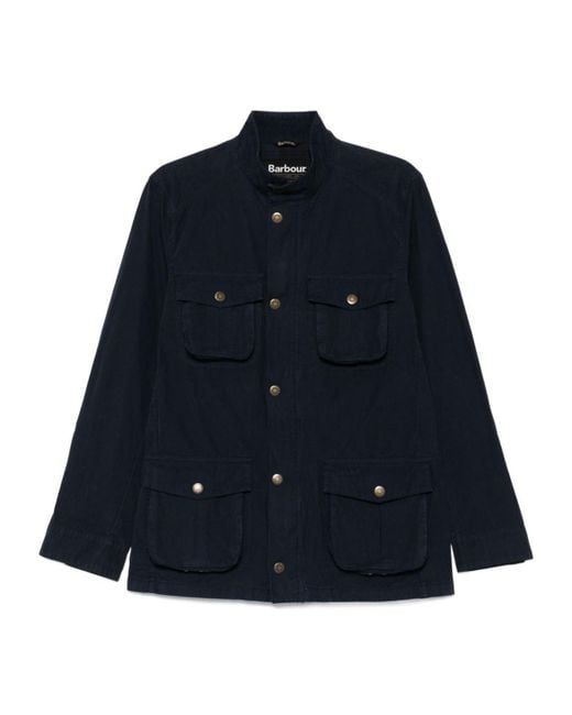 Barbour Blue Four-Pocket Field Jacket for men