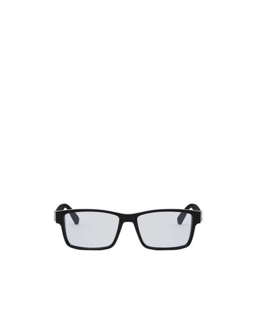 BVLGARI White Bulgari Rectangle Frame Glasses for men