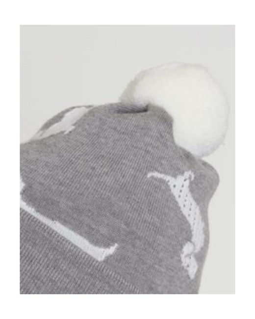 Thom Browne Gray Pompom-Detail Hector Beanie for men