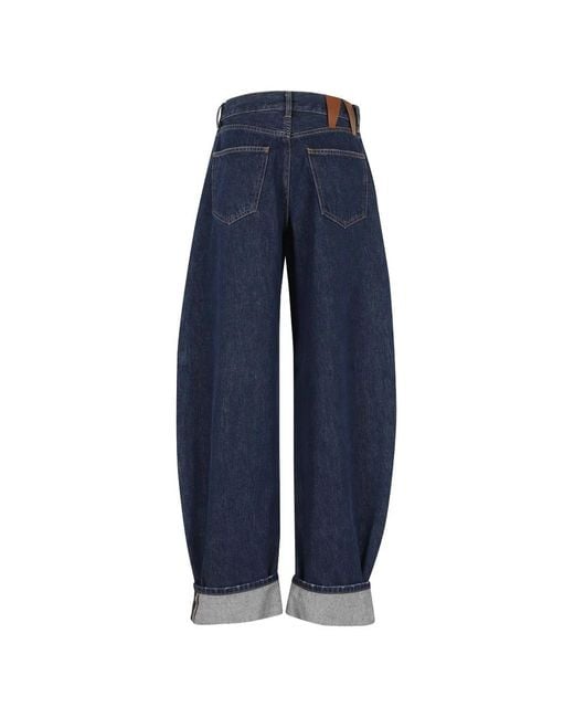 DARKPARK Blue Barrel-Leg Jeans