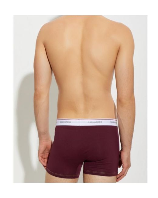DSquared² Purple Boxer Briefs for men