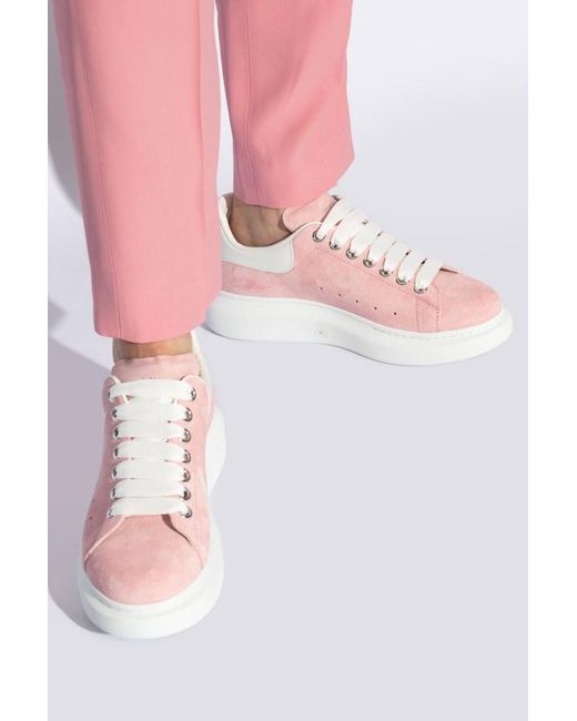 McQueen Pink Oversized Lace-Up Sneakers