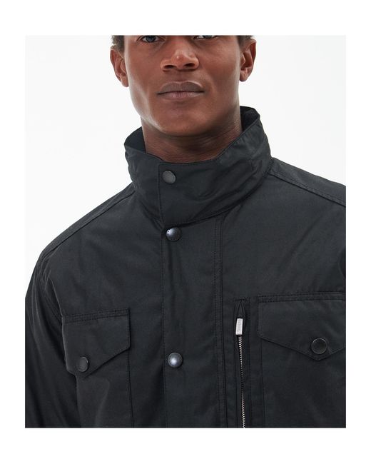Barbour Black Sapper Wax-Finish Jacket for men