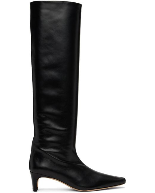 Staud Black Wally Pointed Boots