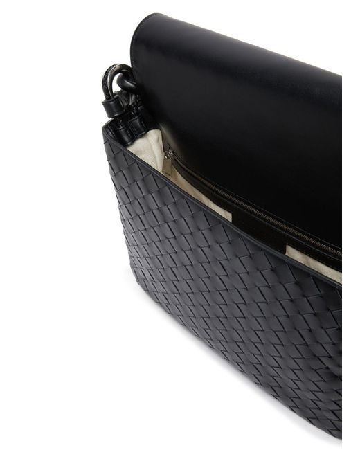 Bottega Veneta Black Swing Messenger Shoulder Bag for men
