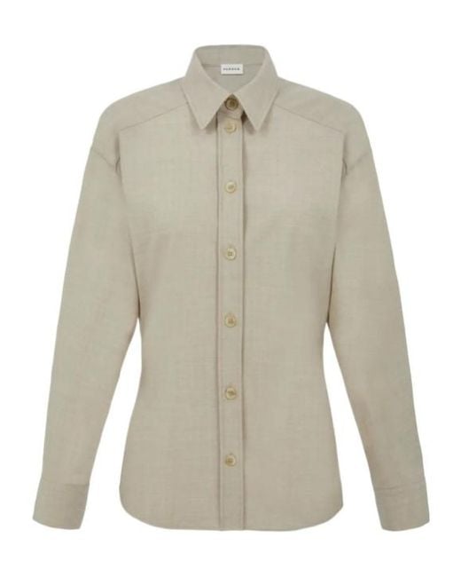 P.A.R.O.S.H. Gray Button-Fastening Collared Shirt