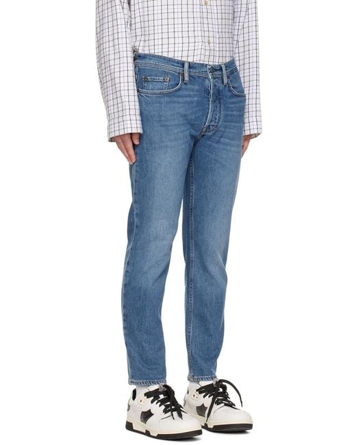 Acne Blue High-Rise Cropped Jeans for men