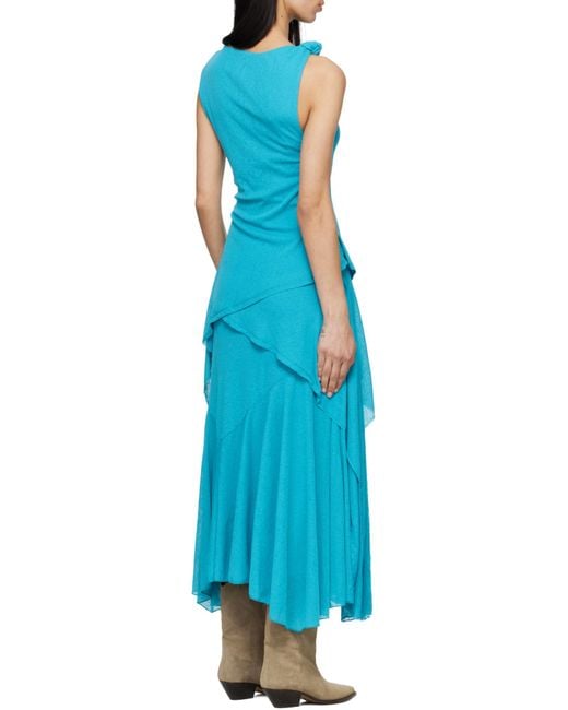 Ganni Blue Long Dress