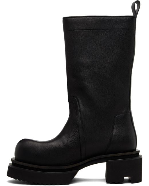 Rick Owens Black Round-Toe Boots for men