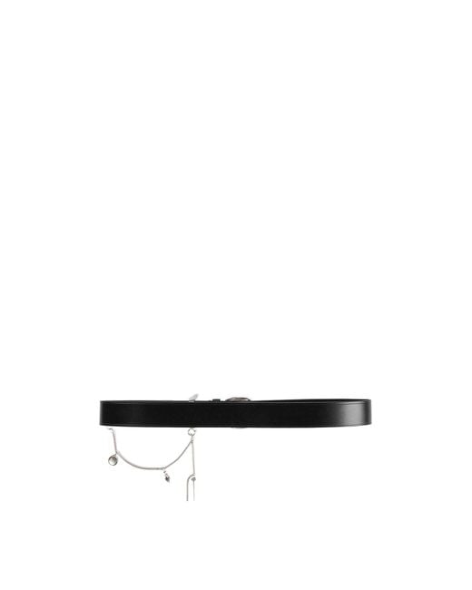 Ann Demeulemeester White Ranja 4 Cm Belts With Charms