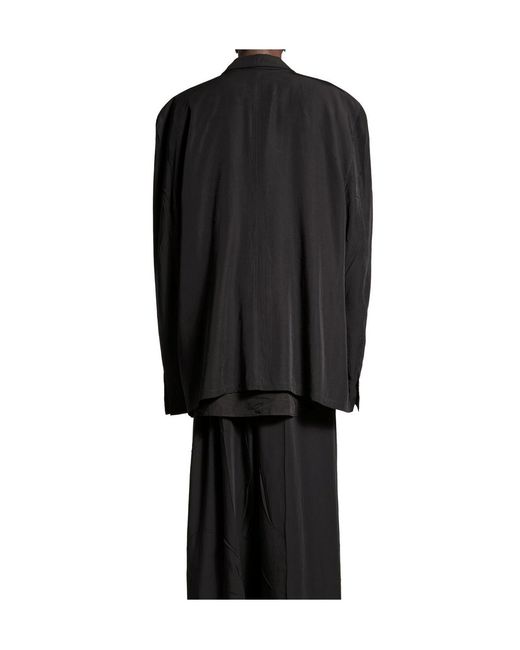 Balenciaga Blue Single-Breasted Tailored Jacket