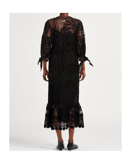 Farm Rio Black Lace Dress