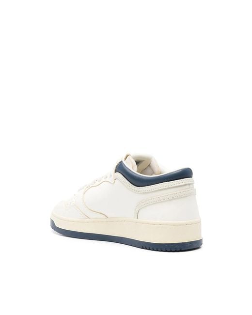 Autry White Med-Way Mid Sneakers for men