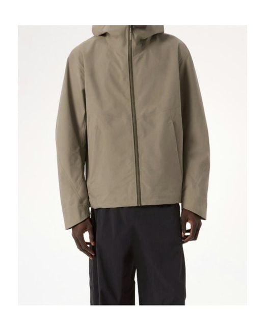 Veilance Brown Arris Hooded Jacket for men