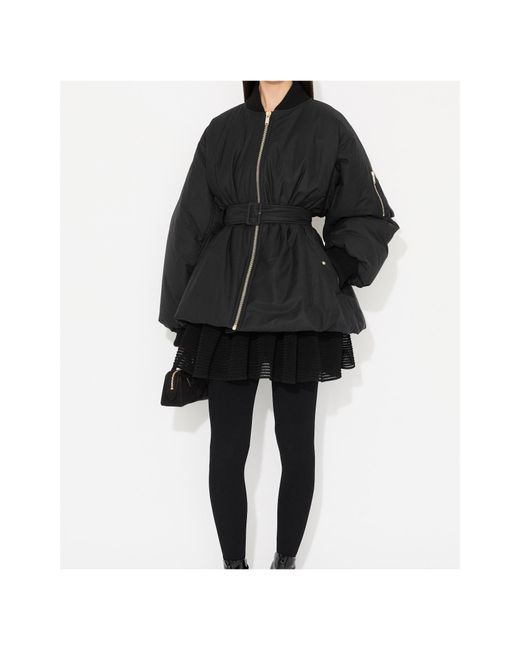 Alaïa Black Belted Bomber Jacket