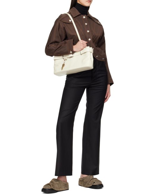 OSOI White Magnetic Fastened Shoulder Bag