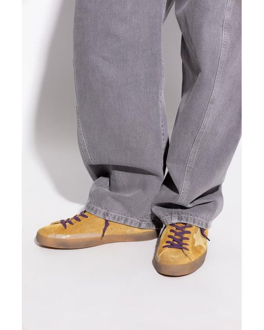 Golden Goose Deluxe Brand Brown Super Star Low-Top Sneakers for men