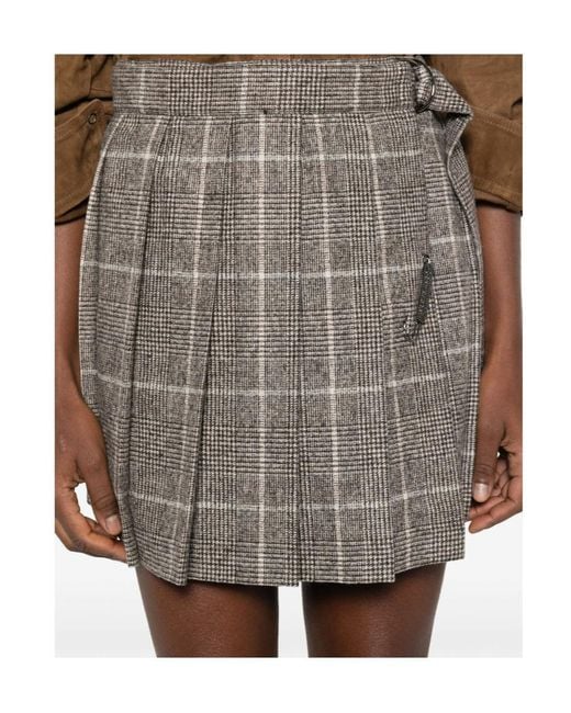 Brunello Cucinelli Gray Skirts