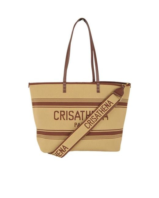 Crisathena Natural Large Double Handle Shoulder Bag