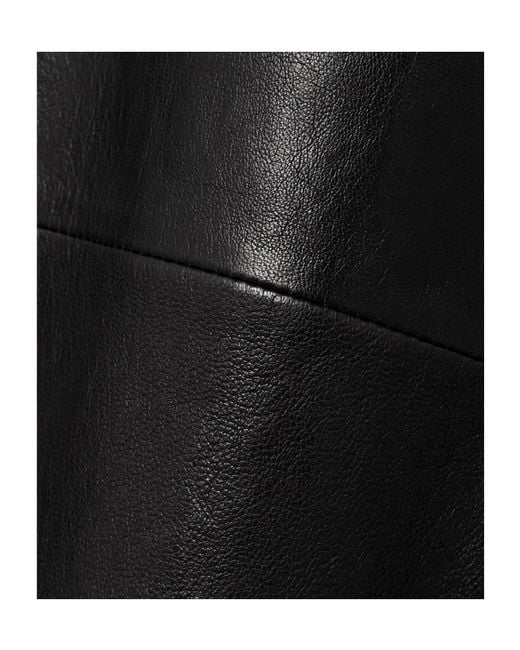 Brandon Maxwell Black The Avery Paneled Leather Midi Skirt