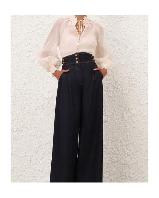 Zimmermann Natural Rebellion Collared Blouse