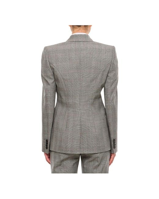 McQueen Gray Button Suit Jacket