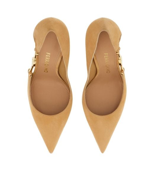 Ferragamo Multicolor F Buckle Pump