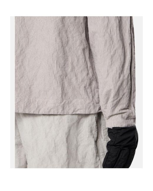 Stone Island Gray Pocket Textured Jacket for men
