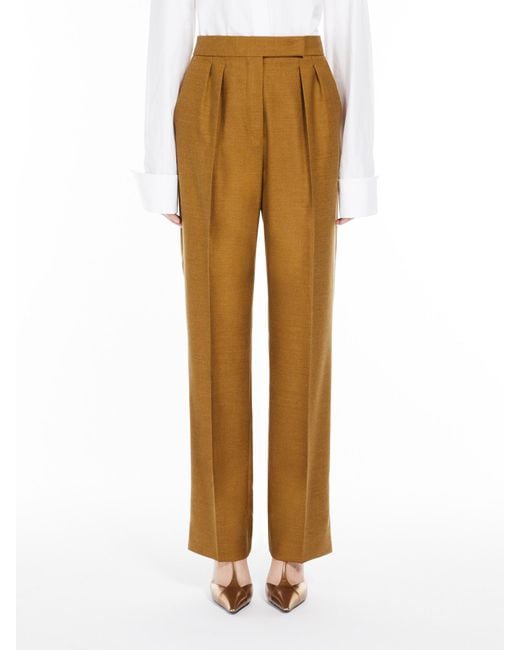 【Max Mara】MOHAIR, WOOL AND SILK TROUSERS●2511131141600102 MAX MARA - Mohair, wool and silk trousers | Leam Roma