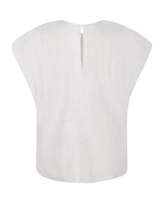 Calvin Klein White Short-Sleeved Crewneck Top