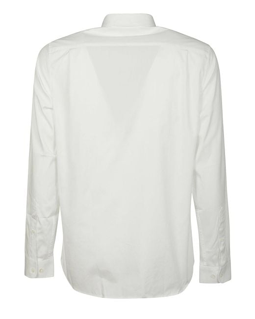 Lacoste White Logo Patch Regular Fit Shirt for men